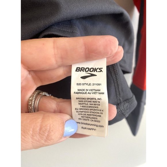 Brooks NWT Mens Running Athletic Dash Jacket 1/2 Zip Asphalt Size Small … - Picture 11 of 12